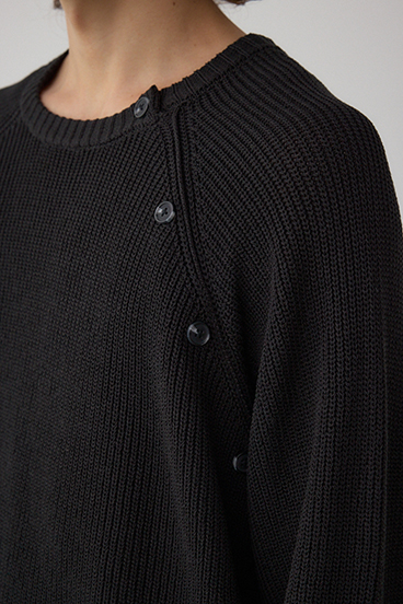 ショルダーボタンニットトップス 詳細画像