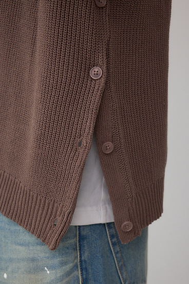 ショルダーボタンニットトップス 詳細画像