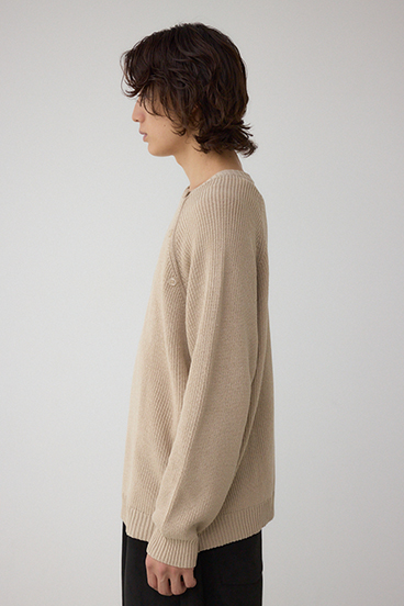 ショルダーボタンニットトップス 詳細画像