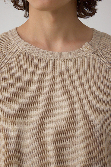 ショルダーボタンニットトップス 詳細画像