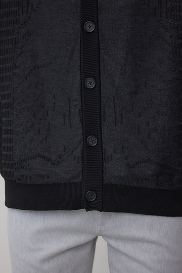 シャドーウィーブニットカーディガン 詳細画像