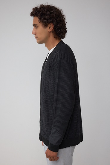 シャドーウィーブニットカーディガン 詳細画像