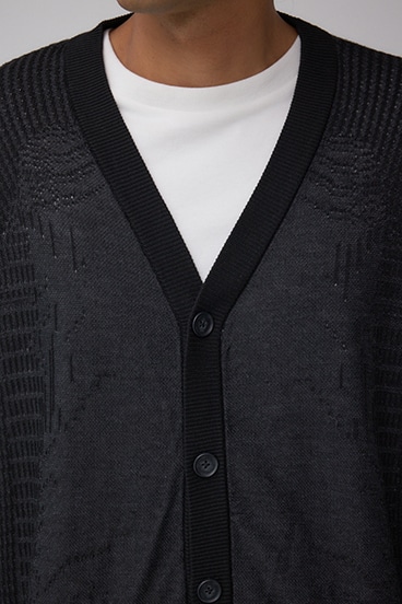 シャドーウィーブニットカーディガン 詳細画像