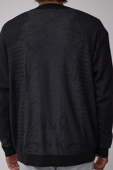 シャドーウィーブニットカーディガン 詳細画像