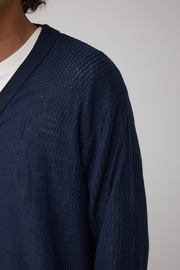 シャドーウィーブニットカーディガン 詳細画像