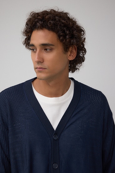 シャドーウィーブニットカーディガン