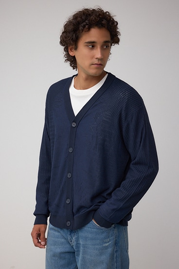 シャドーウィーブニットカーディガン 詳細画像