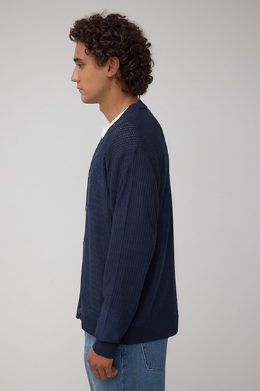 シャドーウィーブニットカーディガン 詳細画像