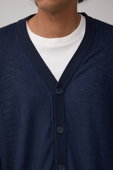 シャドーウィーブニットカーディガン 詳細画像