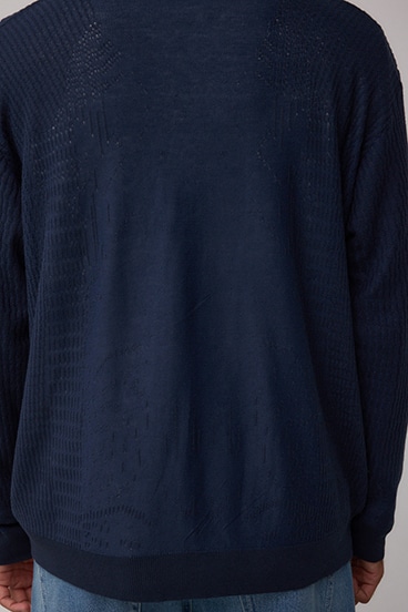 シャドーウィーブニットカーディガン 詳細画像