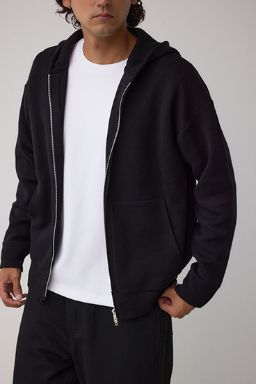 ニットジップアップパーカー