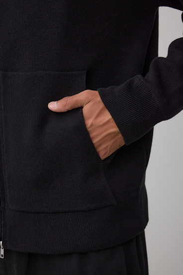 ニットジップアップパーカー 詳細画像