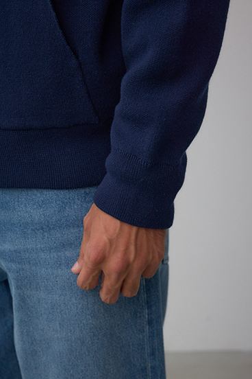 ニットジップアップパーカー 詳細画像