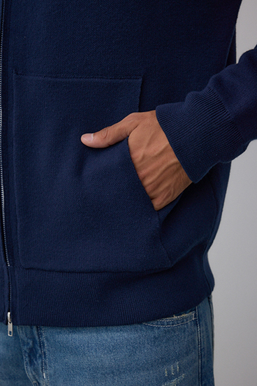 ニットジップアップパーカー 詳細画像