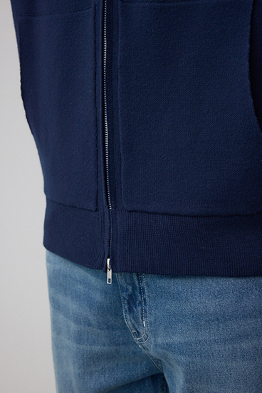 ニットジップアップパーカー 詳細画像