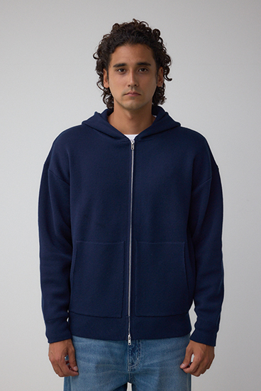 ニットジップアップパーカー 詳細画像