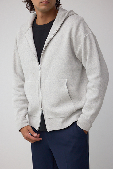 ニットジップアップパーカー