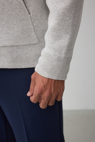 ニットジップアップパーカー 詳細画像