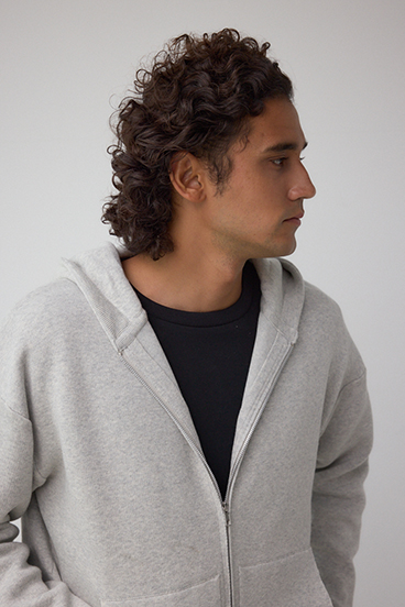 ニットジップアップパーカー