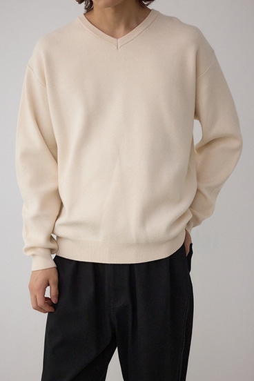 スムースニットVネックトップス