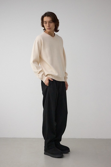 スムースニットVネックトップス 詳細画像