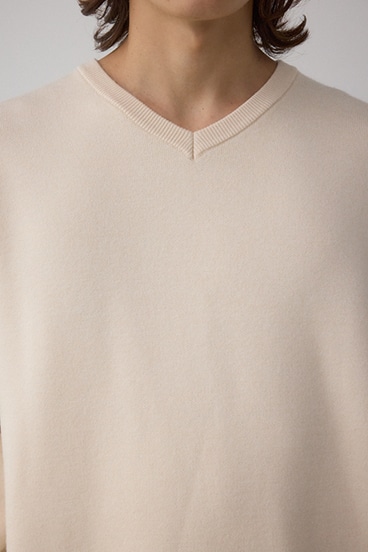 スムースニットVネックトップス 詳細画像