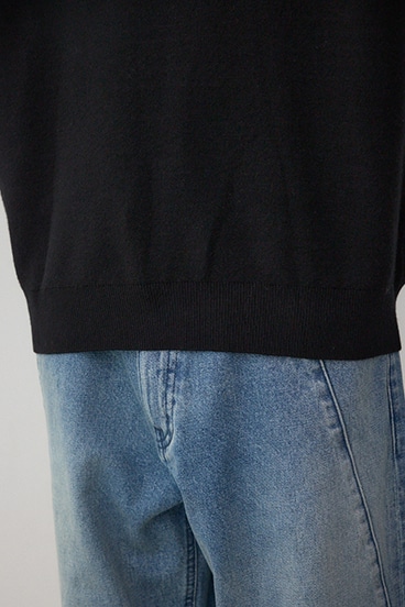 スムースニットVネックトップス 詳細画像