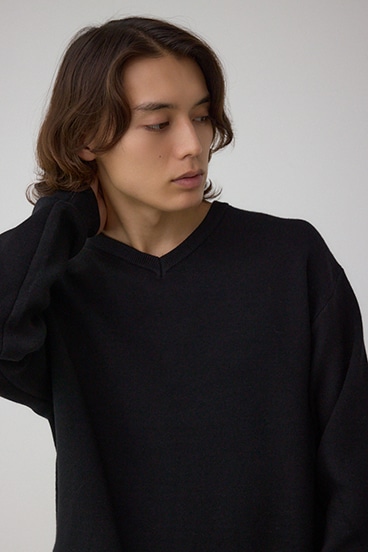 スムースニットVネックトップス