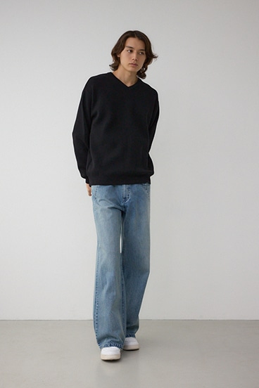 スムースニットVネックトップス 詳細画像