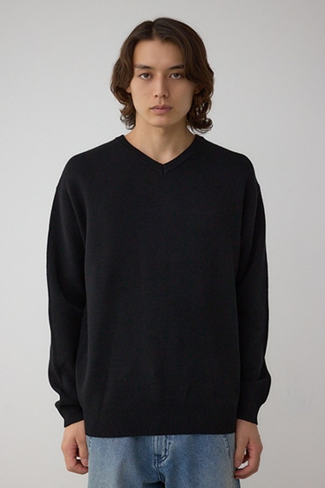 スムースニットVネックトップス 詳細画像