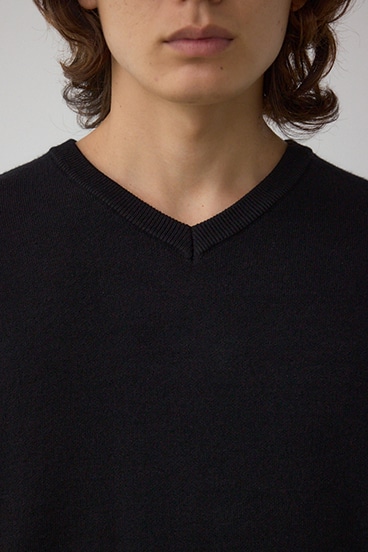 スムースニットVネックトップス 詳細画像