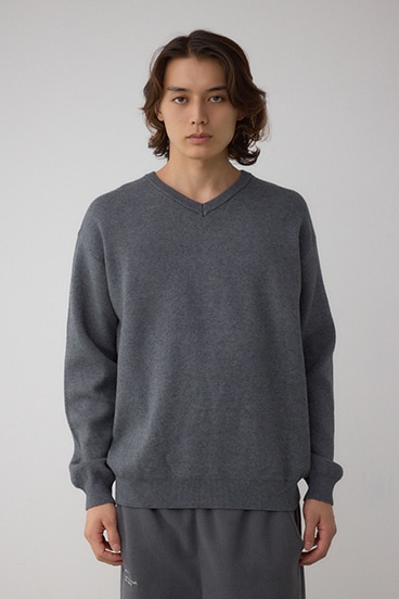 スムースニットVネックトップス 詳細画像