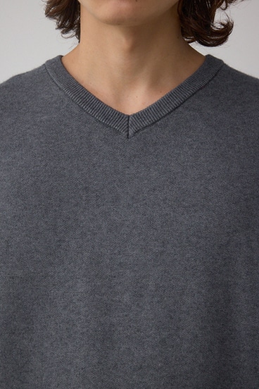 スムースニットVネックトップス 詳細画像
