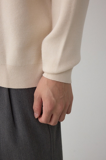 スムースニットモックネックトップス 詳細画像