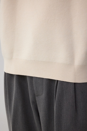 スムースニットモックネックトップス 詳細画像