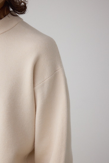 スムースニットモックネックトップス 詳細画像