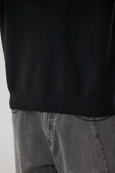 スムースニットモックネックトップス 詳細画像