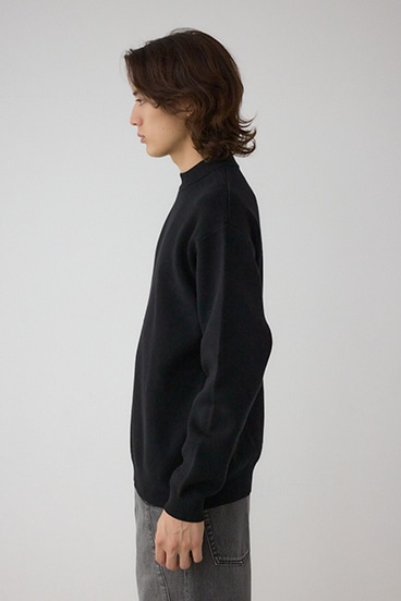 スムースニットモックネックトップス 詳細画像