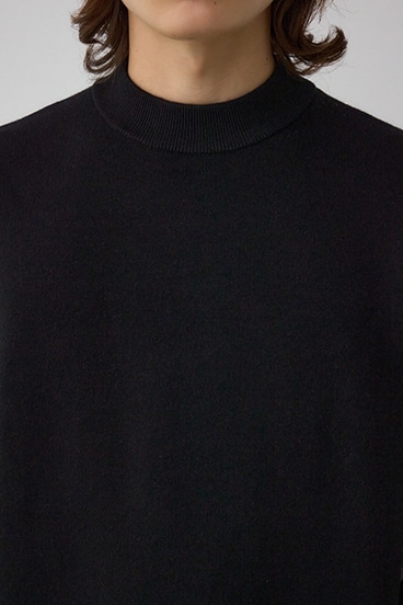 スムースニットモックネックトップス 詳細画像