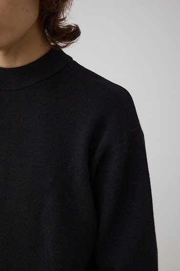 スムースニットモックネックトップス 詳細画像