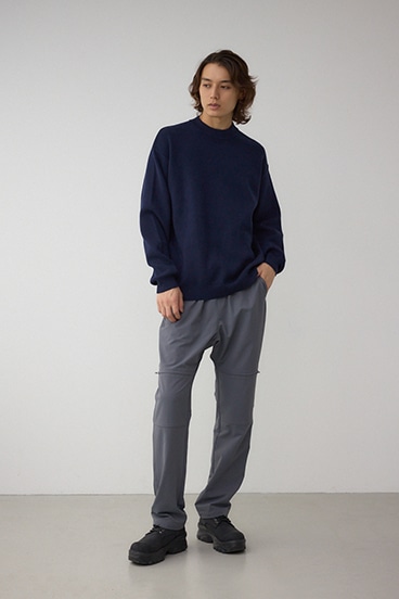 スムースニットモックネックトップス 詳細画像