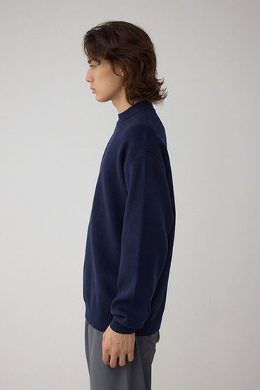 スムースニットモックネックトップス 詳細画像