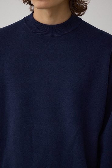 スムースニットモックネックトップス 詳細画像