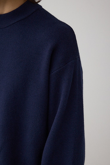 スムースニットモックネックトップス 詳細画像