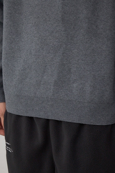 スムースニットモックネックトップス 詳細画像