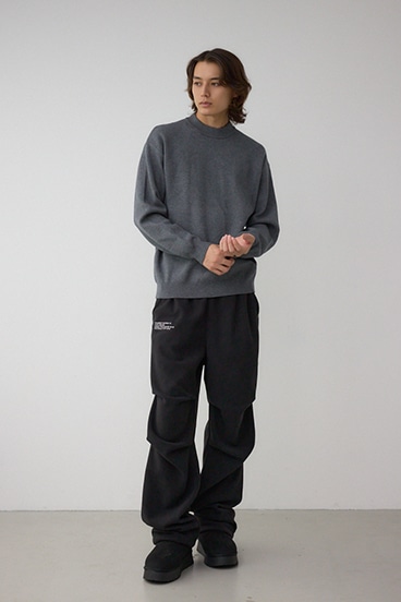 スムースニットモックネックトップス 詳細画像