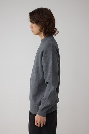 スムースニットモックネックトップス 詳細画像