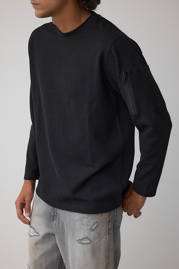 スリーブポケット長袖トップス