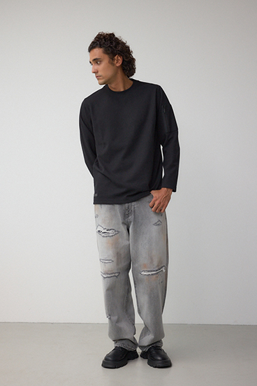 スリーブポケット長袖トップス 詳細画像