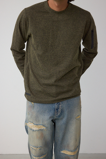 スリーブポケット長袖トップス